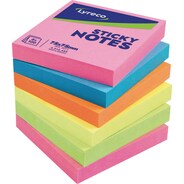 Lyreco Brilliant Sticky Notes 76x76mm 100-Sheets Asst – Pack Of 6