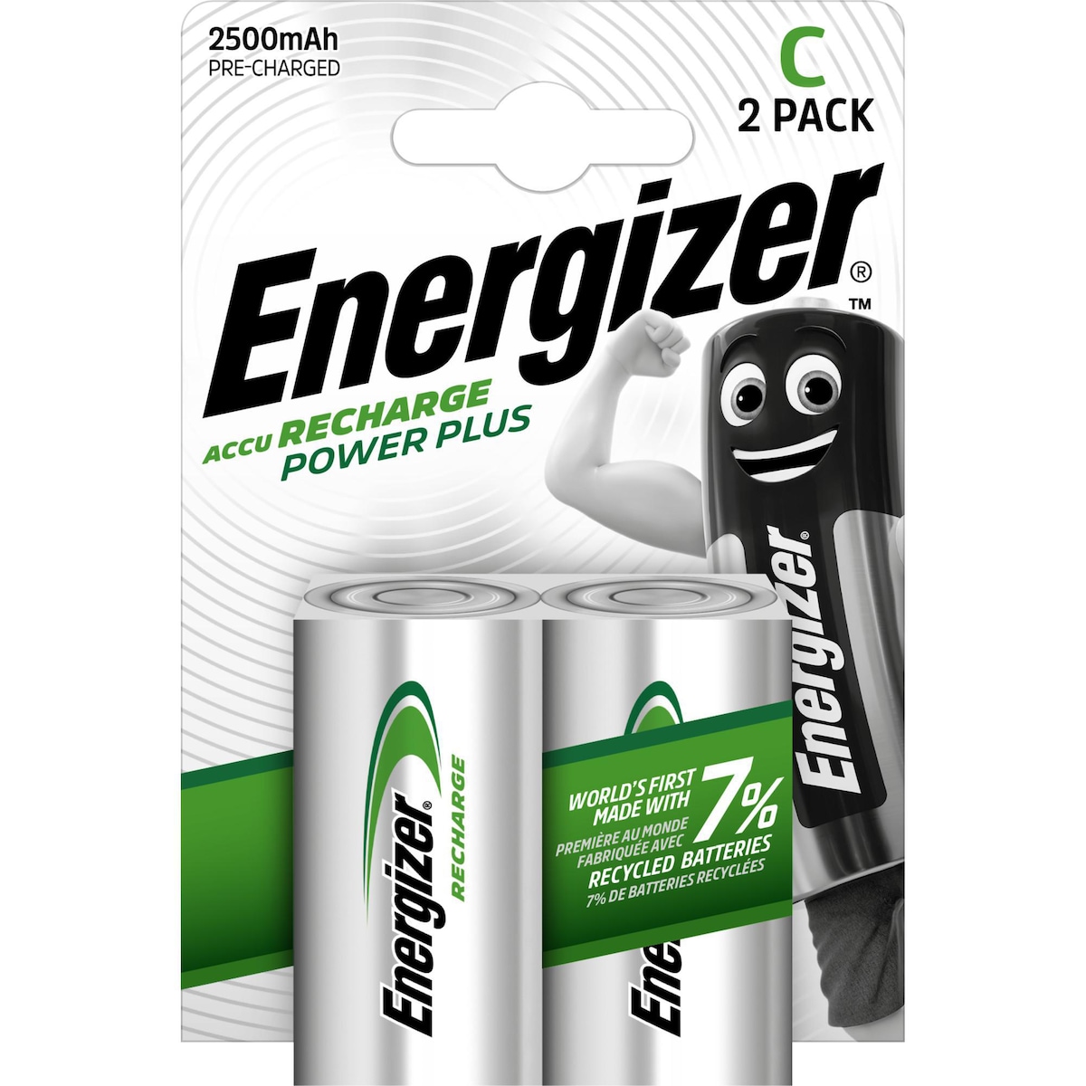 Energizer Recharge Power Plus Rechargeable C Batteries - 2 Pack 1