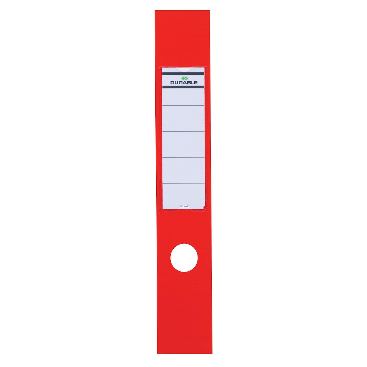 Durable ORDOFIX Adhesive Spine Ring Binder Labels - Red, Pack of 10 1