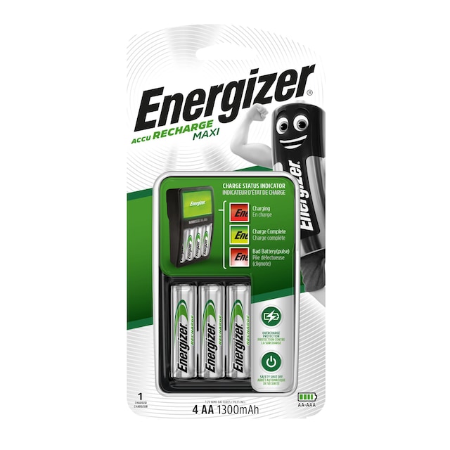 Energizer Maxi Charger for NiMH Rechargeable AA and AAA Batteries 1