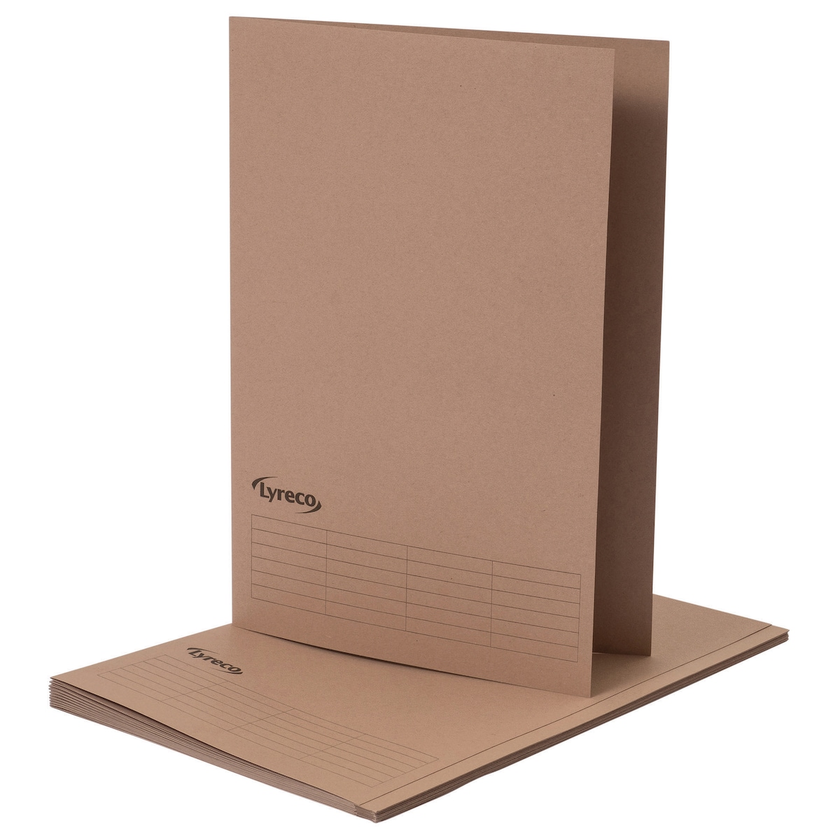Lyreco Square Cut Folio Folder - Buff, Pack of 100 1