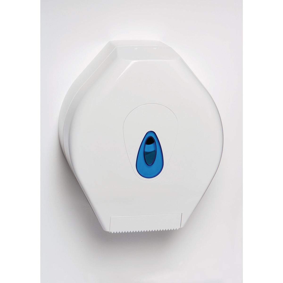 White/Blue Small Modular Mini Jumbo Toilet Roll Dispenser 1
