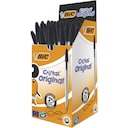 BIC Cristal Original Ballpoint Pens Medium Point (1.0 mm) - Black, Box of 50 1