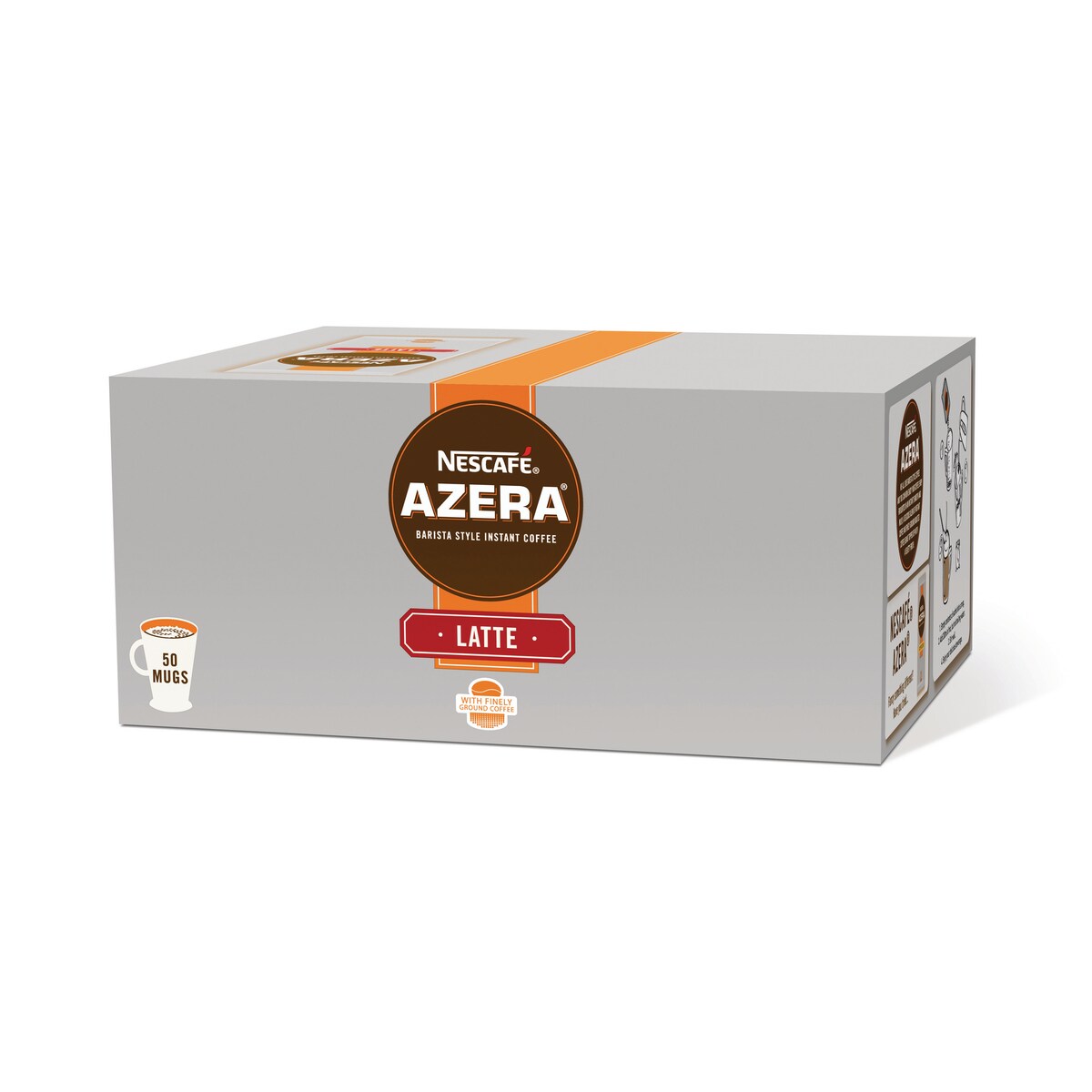 NESCAFÉ AZERA Latte Instant Coffee Sachet 18g box of 50 1