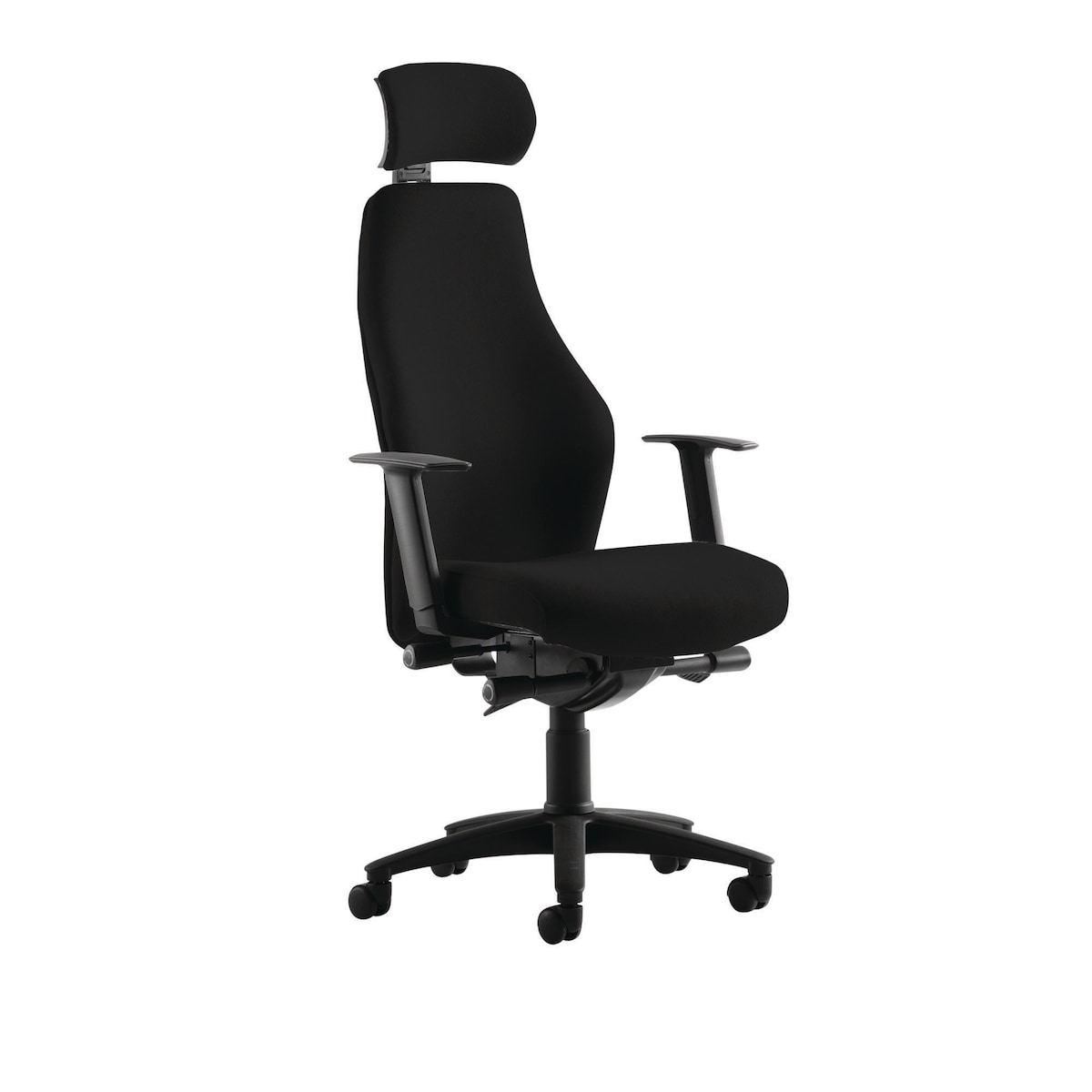 Flexion Black High Back Upholstered Task Chair 1