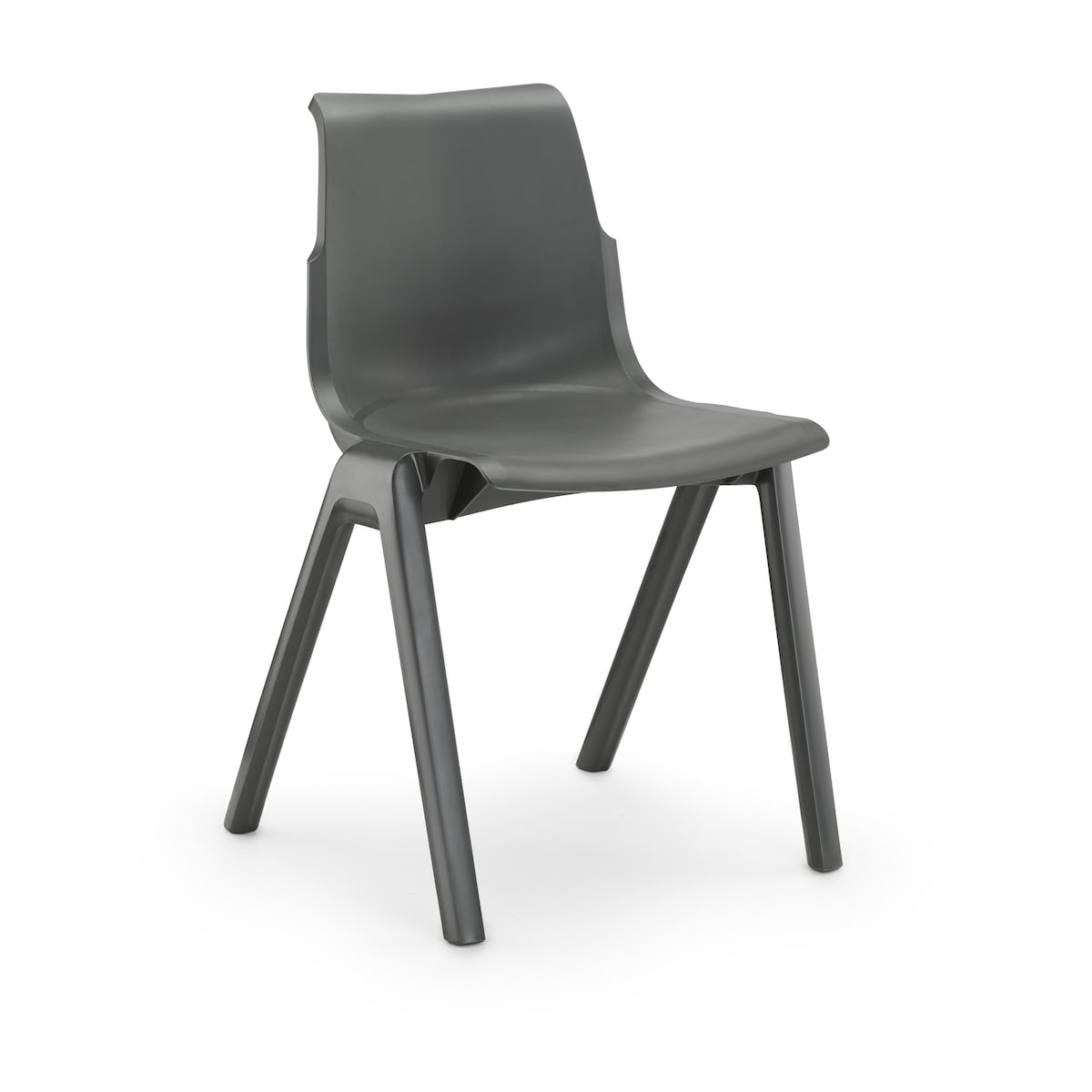ErgoStak all plastic chair size 6 460mm charcoal 1
