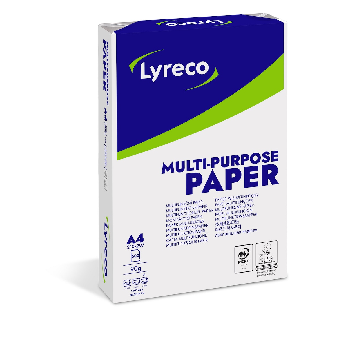 Lyreco White A4 Paper 90gsm - Box of 5 Reams (5 X 500 Sheets of Paper) 1