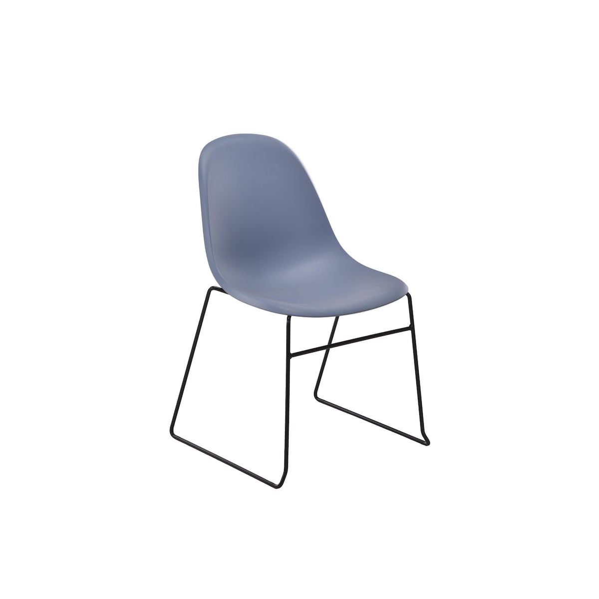 Lizzie Skid Chair - Steel Blue 1