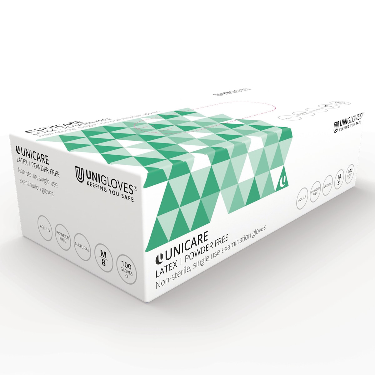 Latex Powder Free Gloves Medium (Box of 100) 1