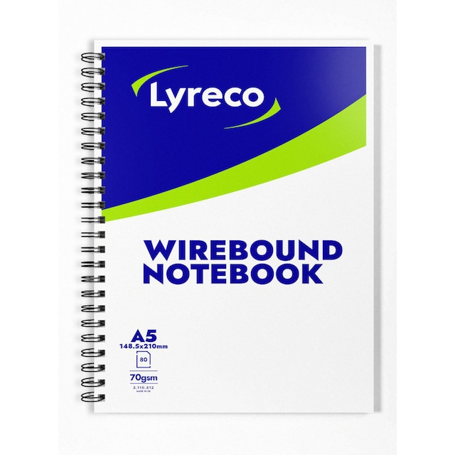 Lyreco Twin Wire Spiral Pad A5 - Pack of 10 1