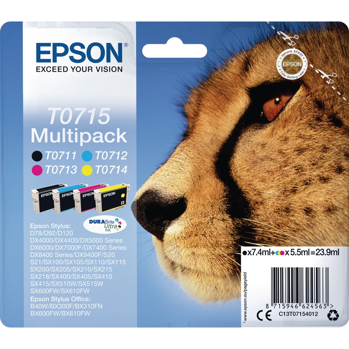 Epson Photo R265 Printer Epson T071 Inkjet Cartridge R265 Multipack 4... | Lyreco