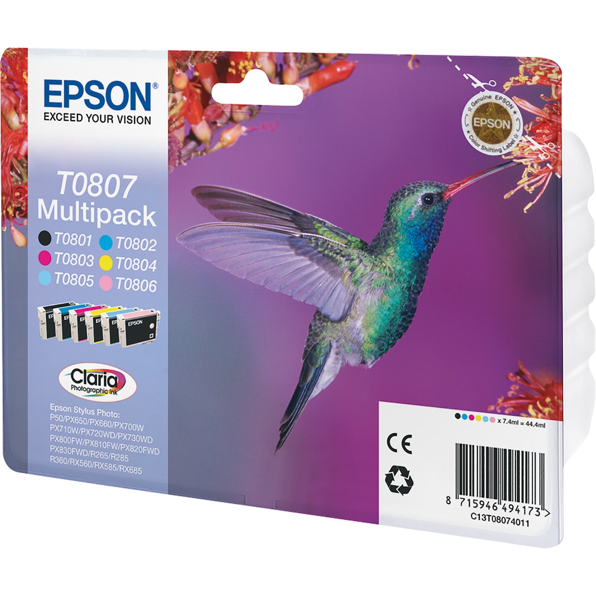 Epson T080 Stylus Photo Ink Multi (C13T08074011) 1