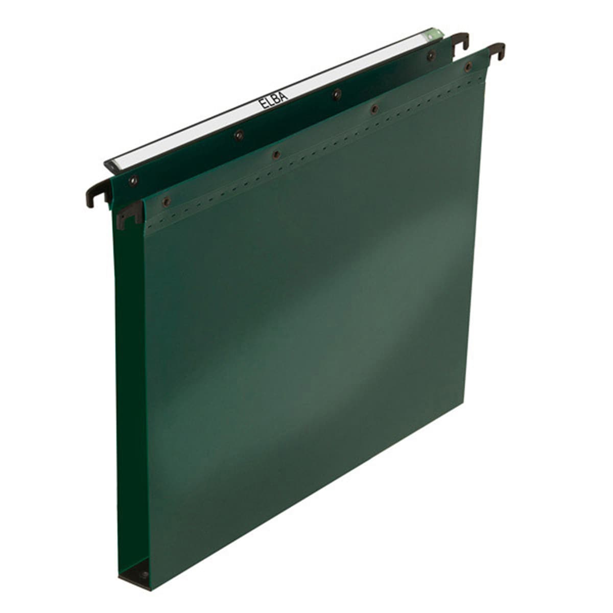 Elba Suspension File Polypropylene Foolscap Green 30mm Base Heavy Duty Box 25 1