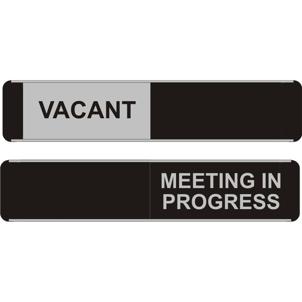 Sliding Door Sign Vacant / Meeting In Progress 52 X 255mm 1