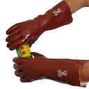 Ultimate R235 PVC Chemical Resistant Gauntlet 14'' Red Size 9.5 (Pair) 1