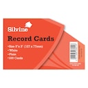 Silvine Record Card Plain 5X3" White - Pack of 100 1