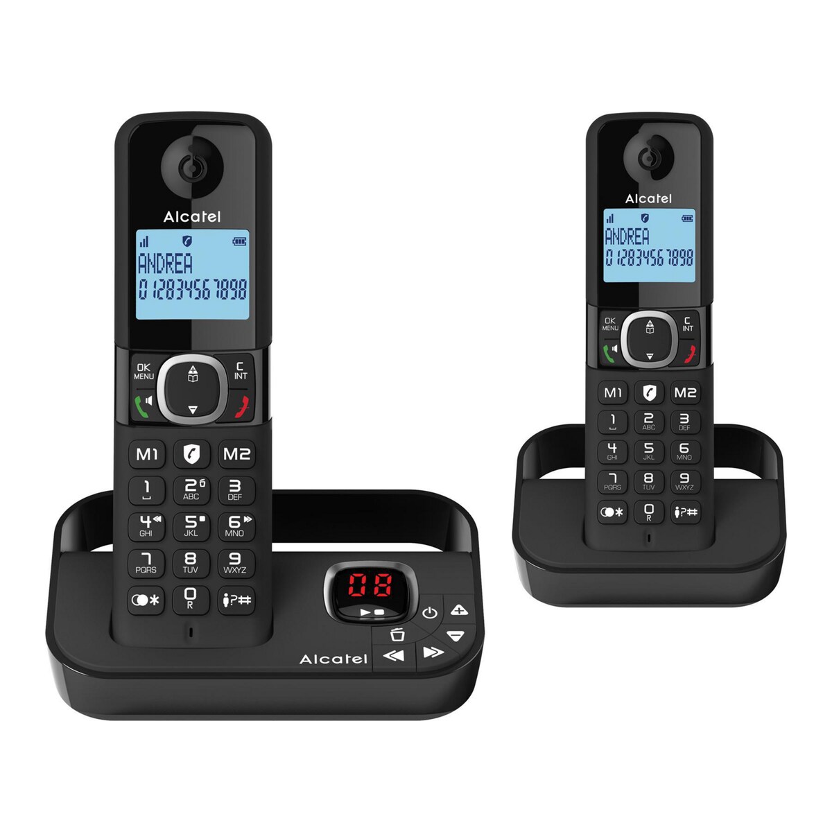 Alcatel F860 Atl1423549 Dect Twin Phone With Voicemail Black 1