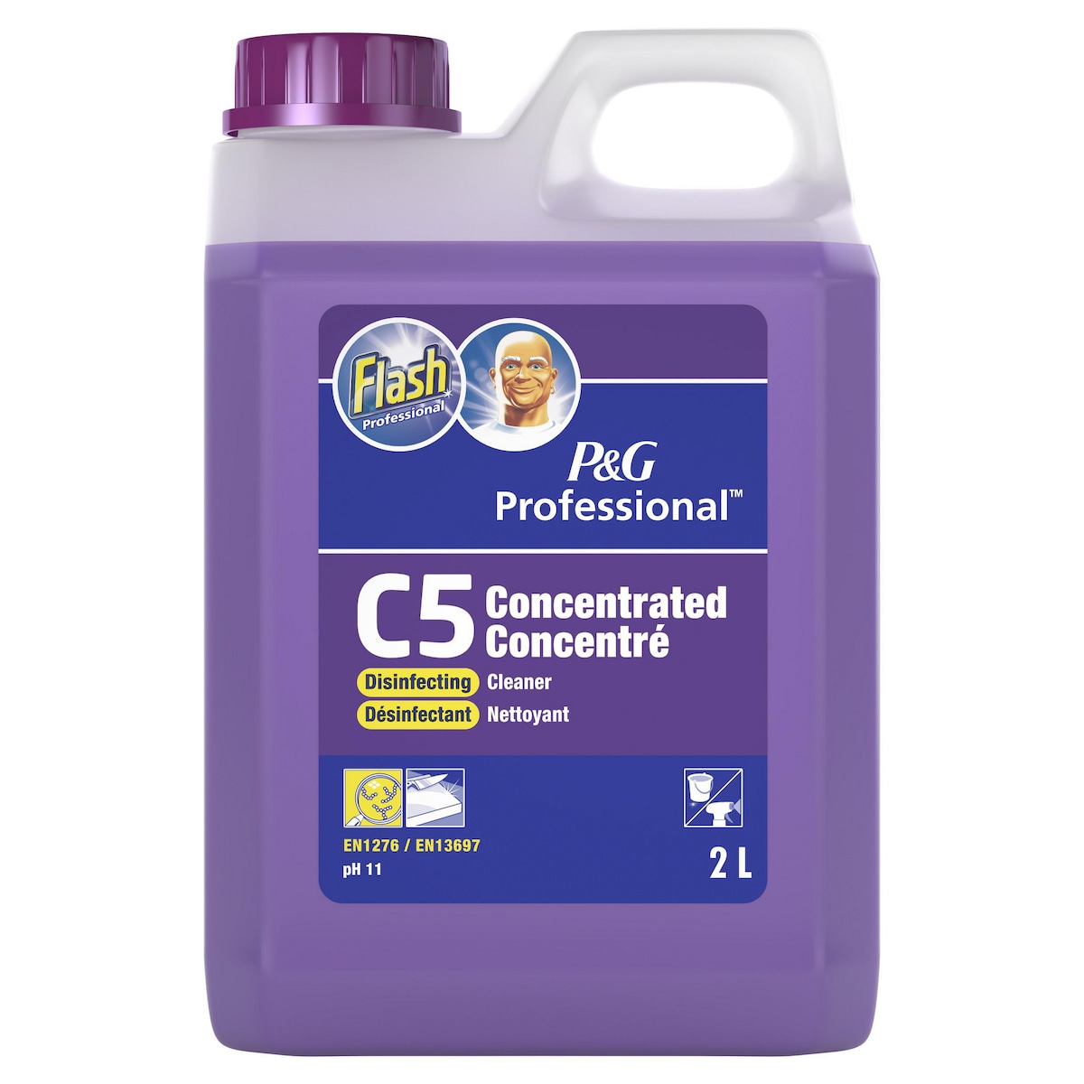 Flash Professional C5 Concentrated Disinfecting Cleaner 2L 1