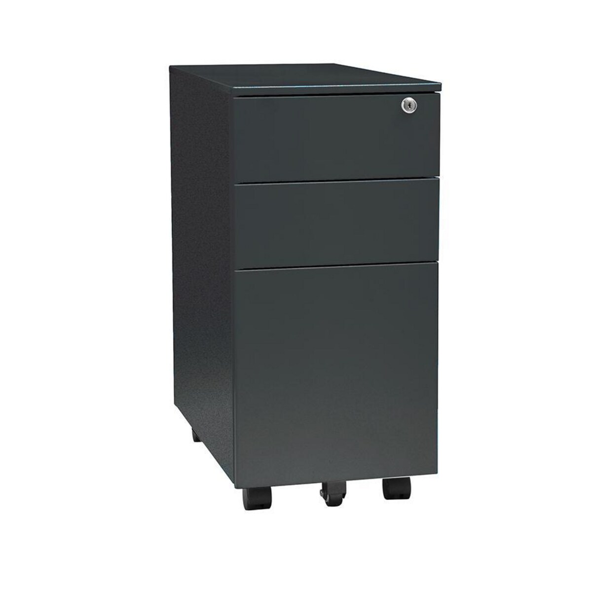 3 Draw Slimline Pedestal Black 1
