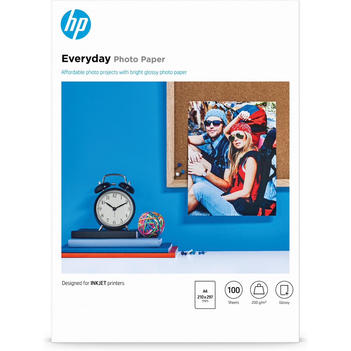 HP Everyday Photo Paper, Glossy, 200 g/m2, A4 (210 x 297 mm), 100 sheets 1