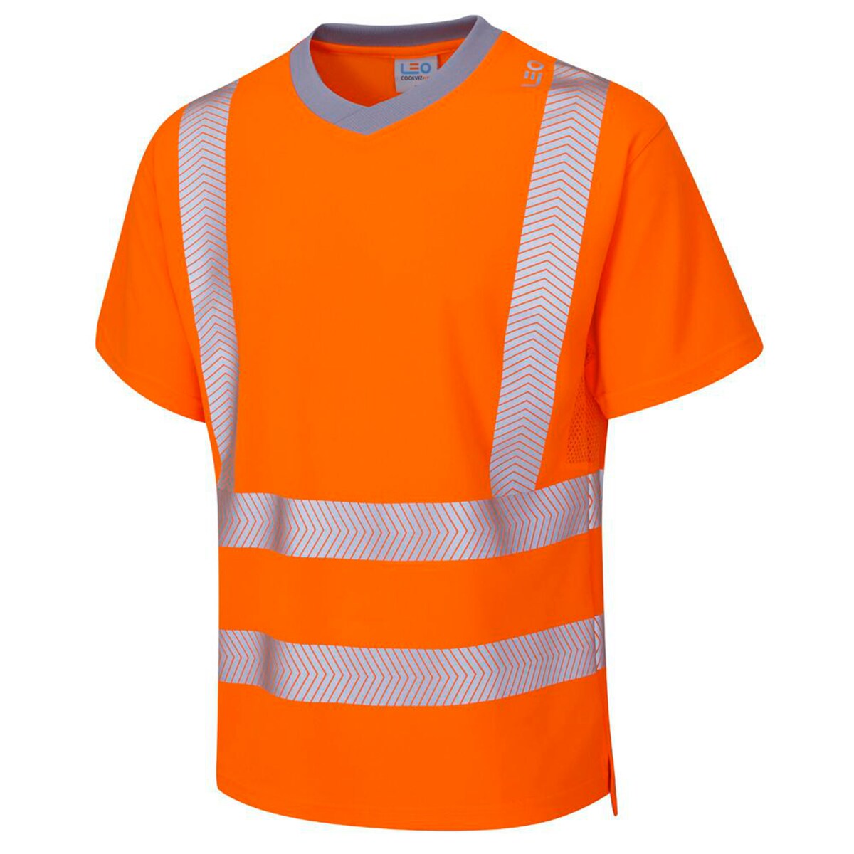 Leo Larkstone Iso 20471 Class 2 Coolviz Plus TShirt, Orange Size Large 1