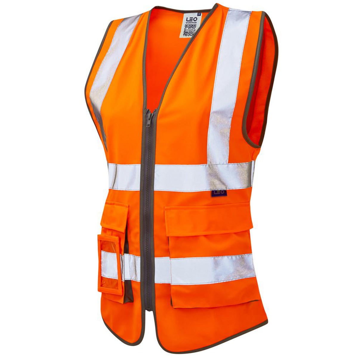Leo Lynmouth Iso 20471 Class 2 Superior Women's Waistcoat Orange Medium 1