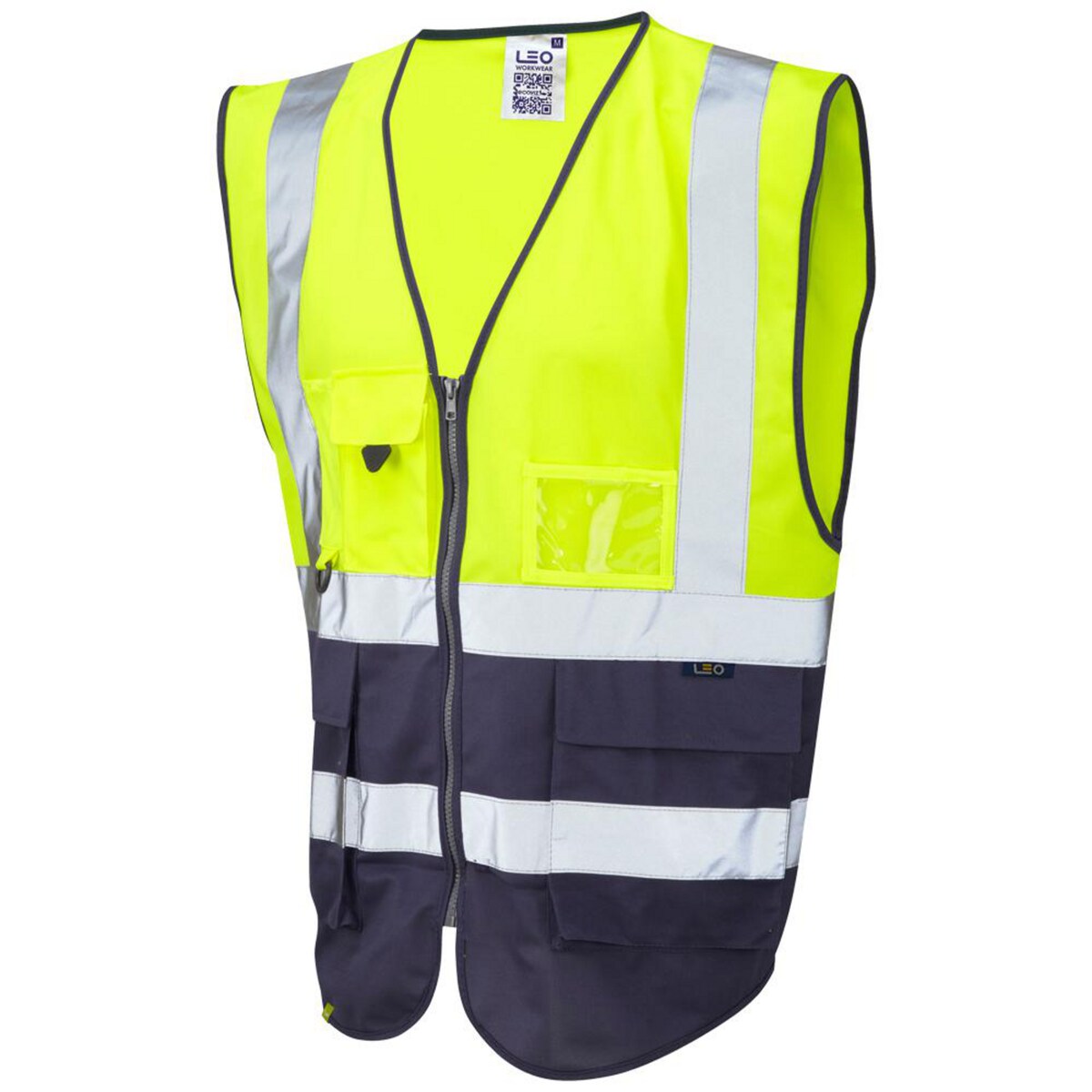 Leo Lynton Iso 20471 Class 1 Superior Waistcoat  Yellow & Navy Blue 3XL 1