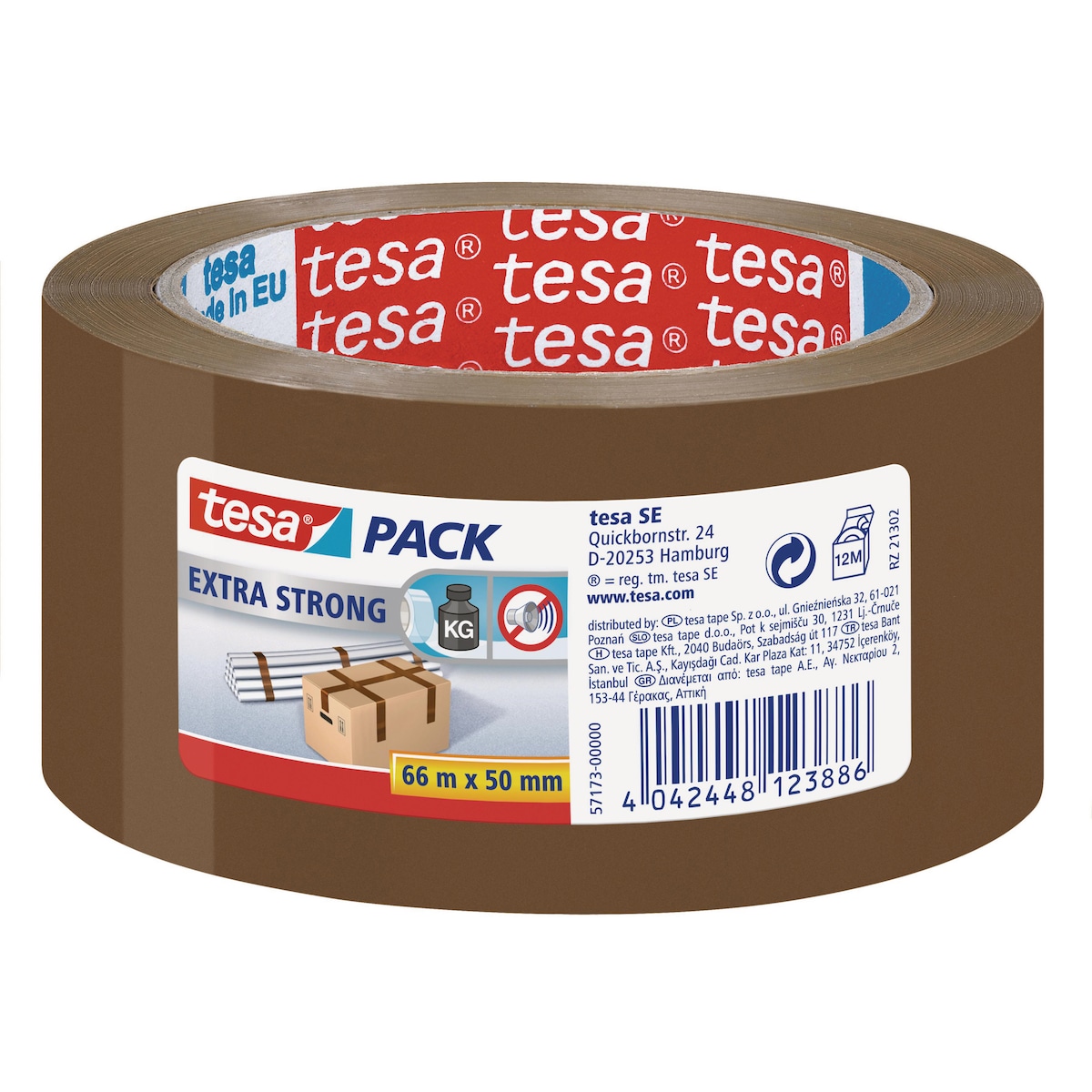tesapack Extra Strong Brown Packaging Tape, 66M x 50mm 1