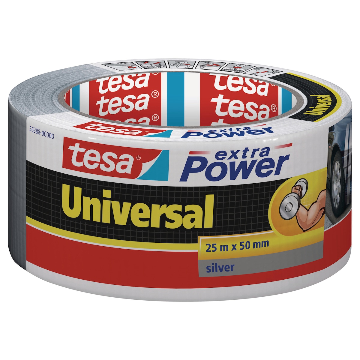 tesa Extra Power Universal Silver Duct Tape, 25M x 50mm 1