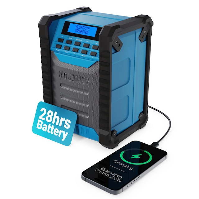 Majority Landbeach Portable DAB/FM Jobsite Radio and Bluetooth Speaker 1