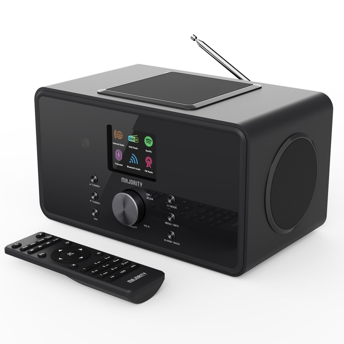 Majority Bard Internet Radio with DAB+ and Spotify Connect - Black 1