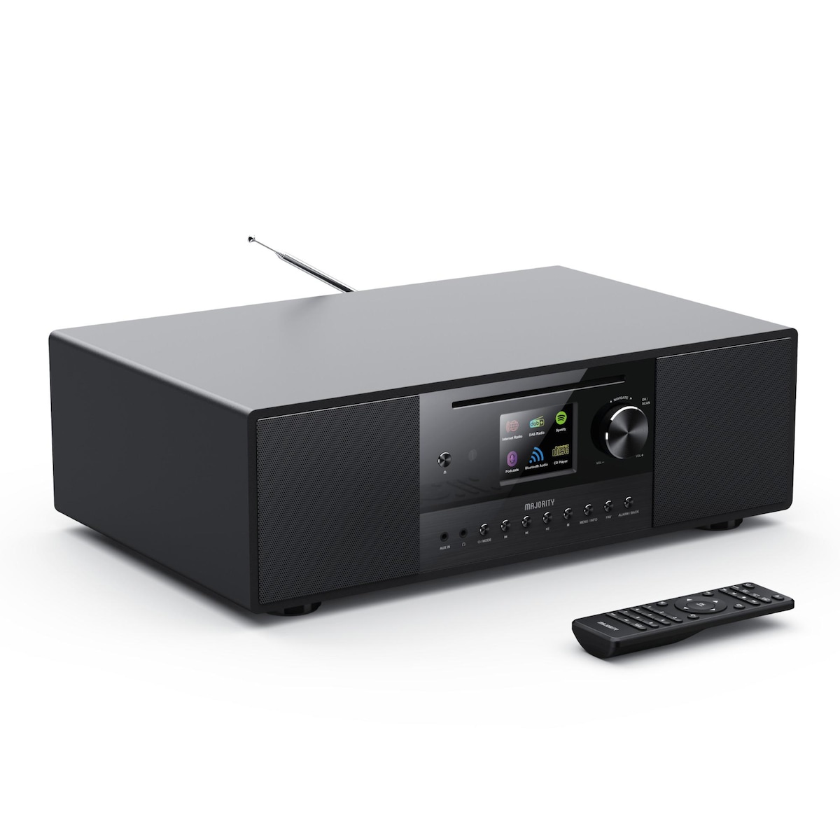 Majority Quadriga Internet Radio & CD Player with Spotify Connect - Black 1