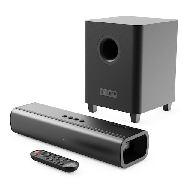 Majority Naga 40 Plus 160W Bluetooth, HDMI and Optical Soundbar & Sub - Black 1