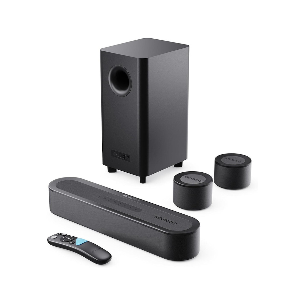 Majority Bowfell Halo 5.1 230W Dolby Surround Sound System & Wired Subwoofer 1