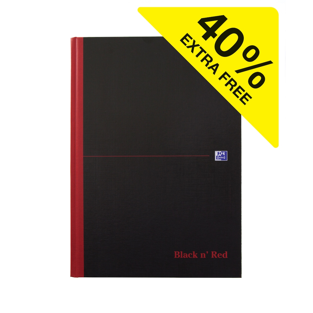 Oxford Black n' Red Notebook A4 Hardback Ruled... | Lyreco