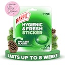 Harpic Hygienic & Fresh Pine Toilet Stickers, Freshener, Pack of 4 1