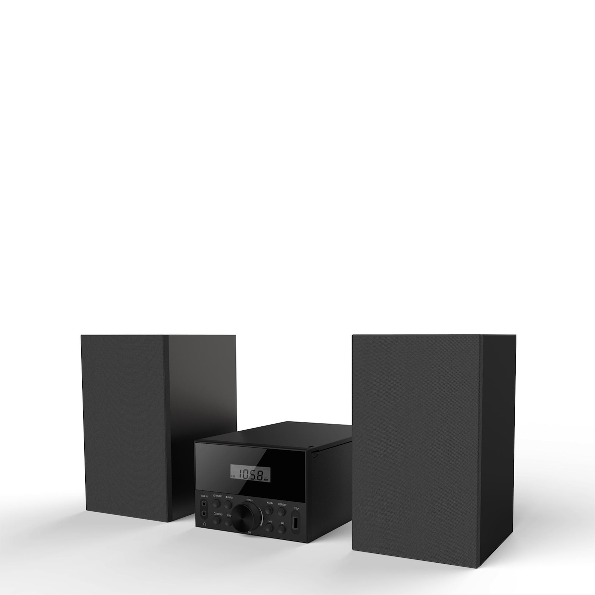 Oakcastle DAB150 DAB/FM Micro HiFi Music System and CD Player - Black 1