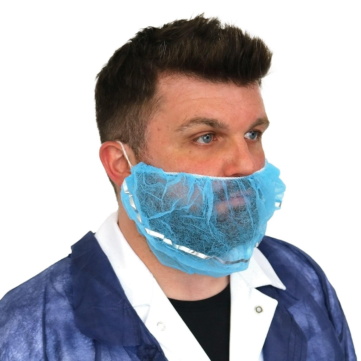 Supertouch  Detectable Beard Mask Blue - Box of 100 1