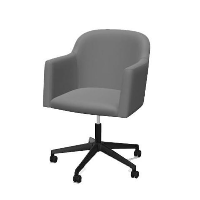 Nowy - Meeting Room Chair Swivel 856 x 635 x 625mm - Black Vinyl 1