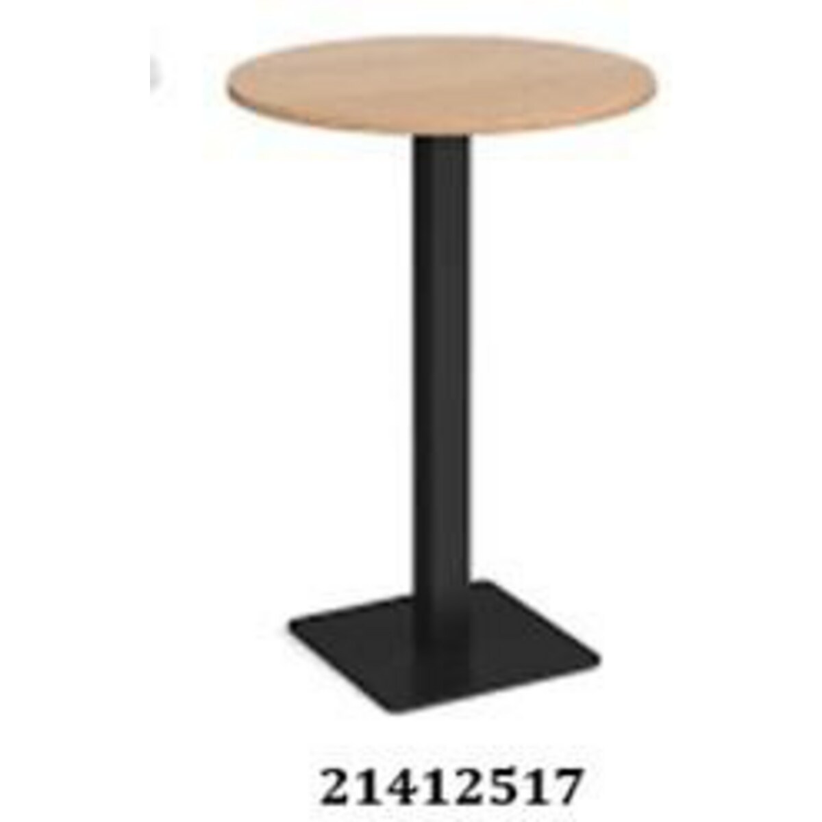 FIZ - Poseur Table - Square Base 1125 x 600mm - Beech 1