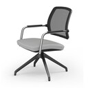 Alpha - Mesh Back Chair Chrome Swivel Frame 455x460x1010-1210 mm - Black 1