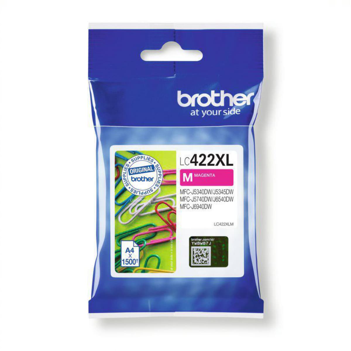 Brother LC422XLM High Yield Magenta Ink Cartridge, 1,500 Pages 1