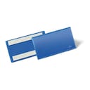 Durable Adhesive Ticket Holder - 150 x 67mm - Blue, Pack of 50 1