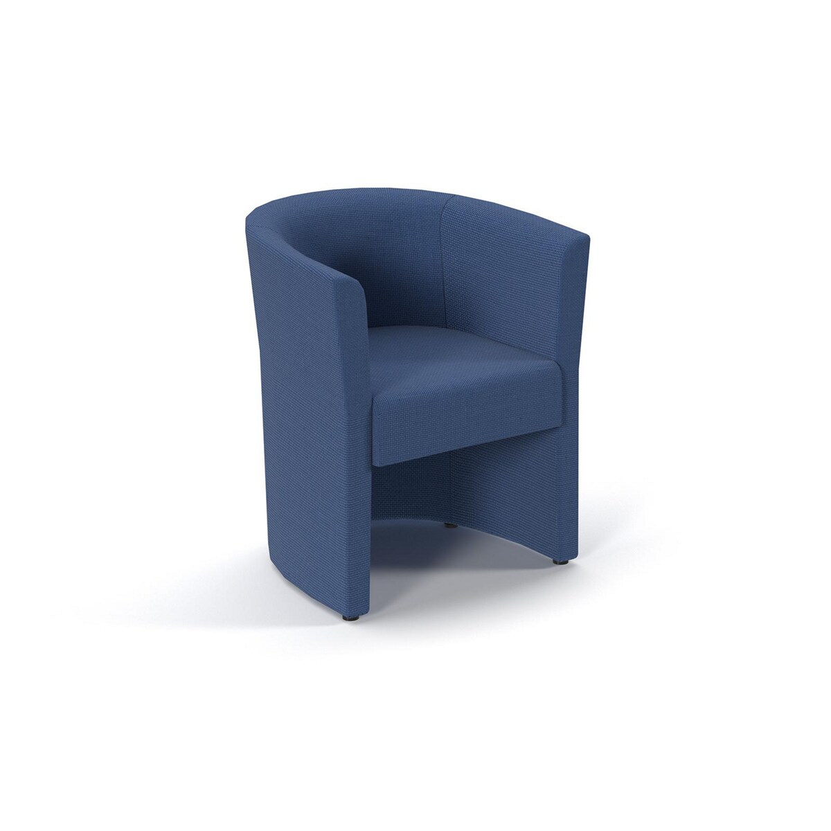 Luxe fabric single tub chair in Colbalt Blue Delivery Only EX NI 1