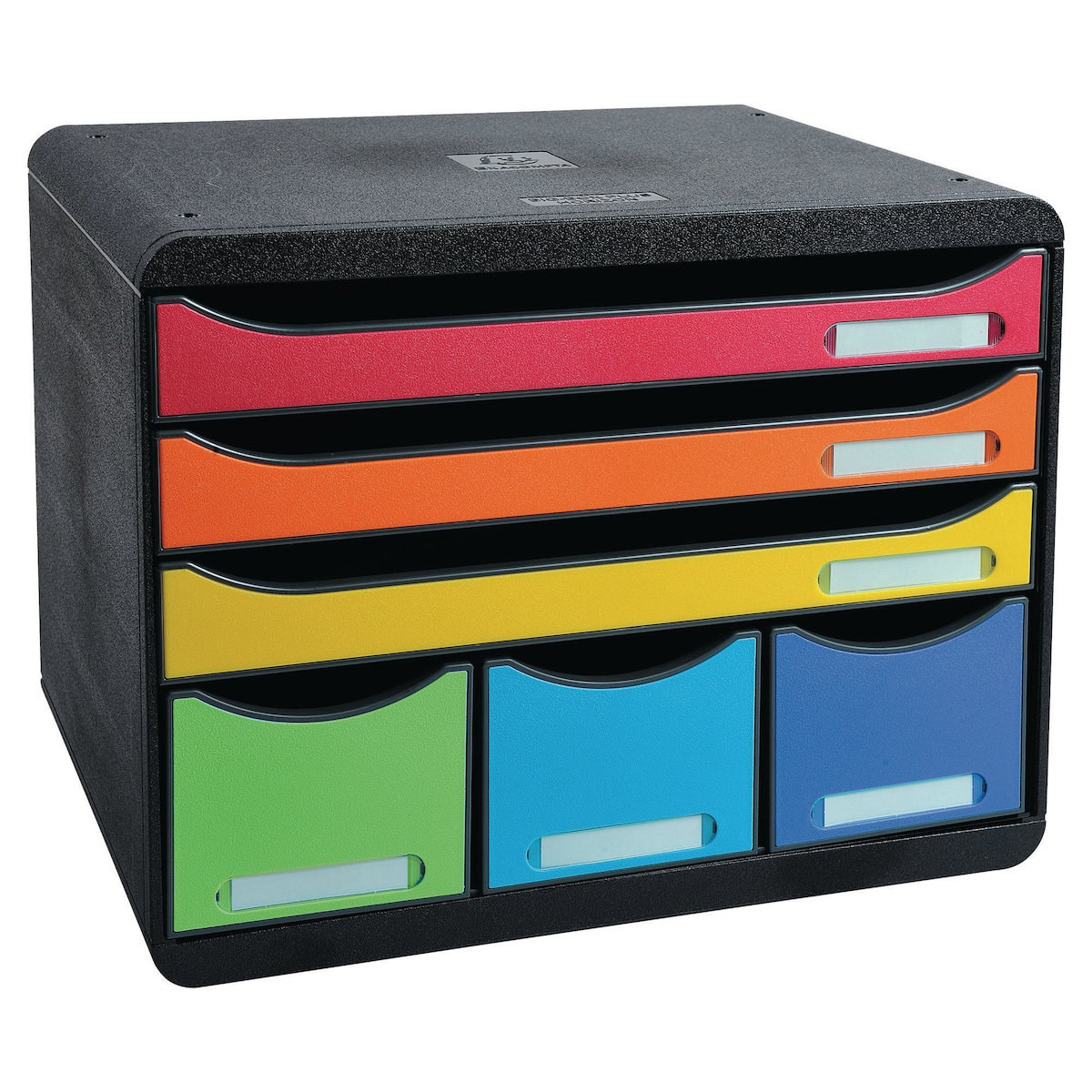 Exacompta STORE-BOX MAXI Landscape 6 Drawer Set, Black/Harlequin 1