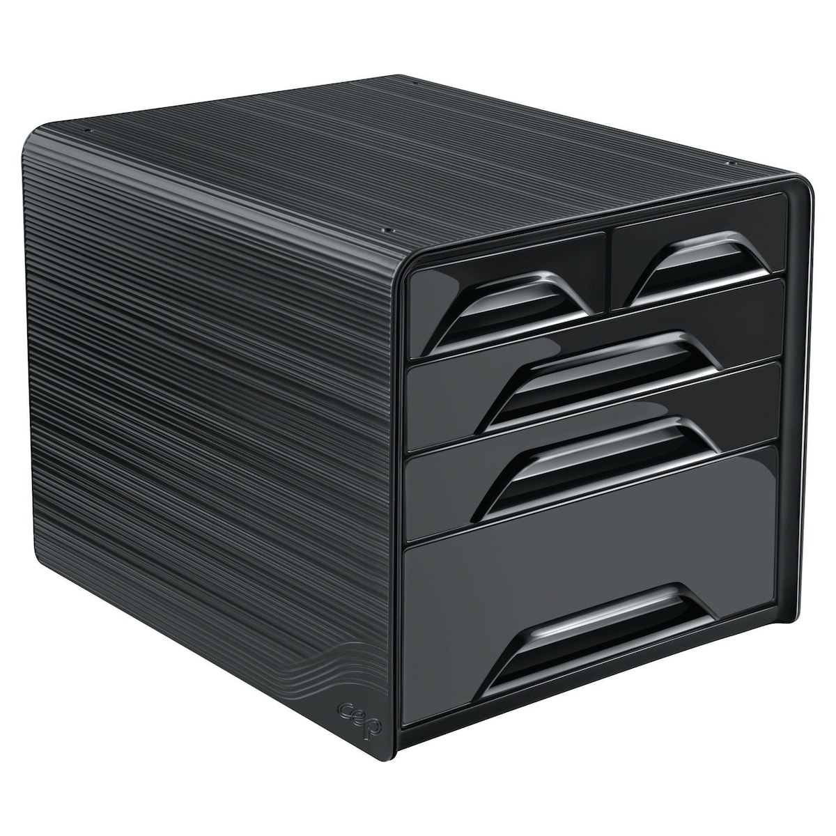 Cep Classic 5-Drawers Mixed Sizes Unit Black 1