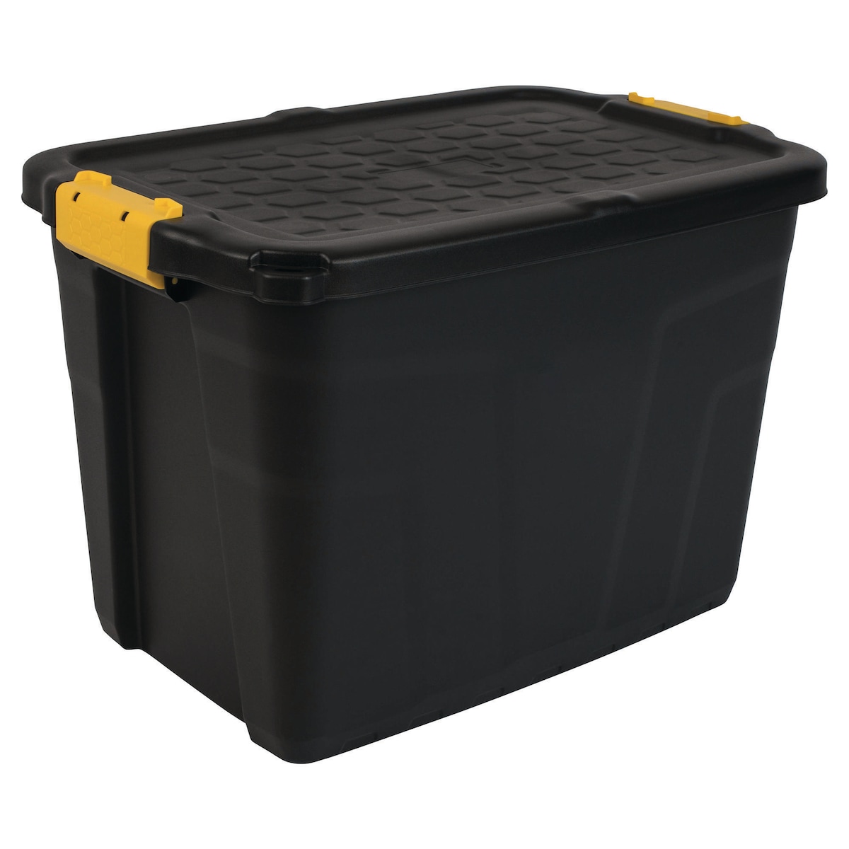 Strata Heavy Duty Storage Box W/Lid 60L Black 1