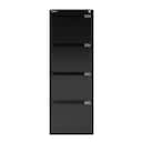 Bisley Black 4-Drawer Foolscap Filing Cabinet - 1321mm x 470mm x 622mm 1