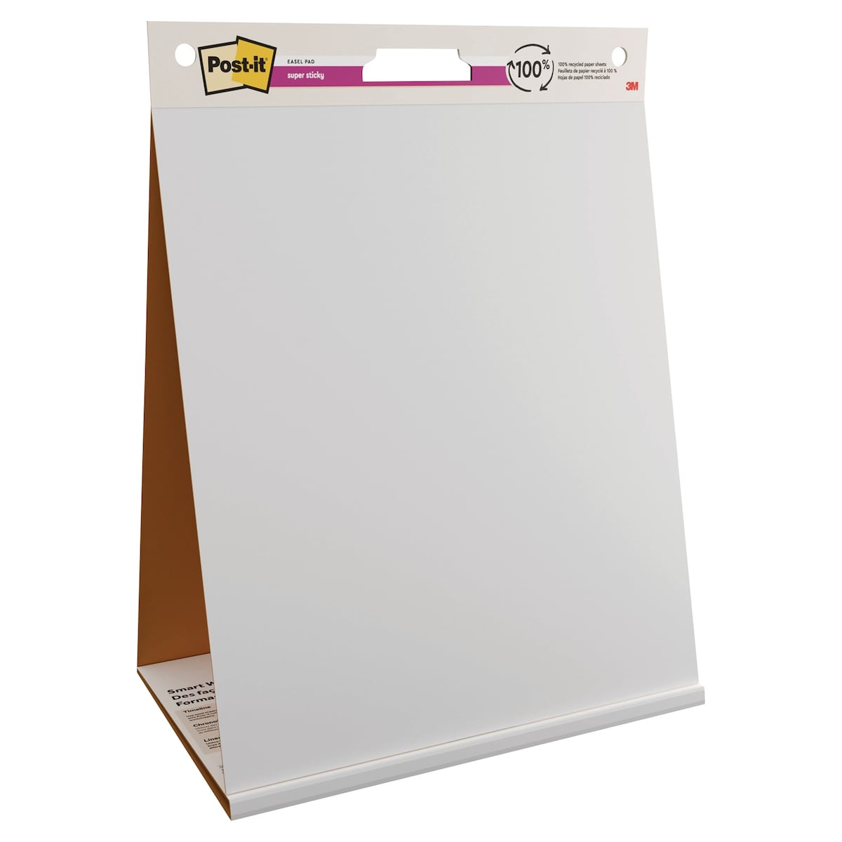 3M Post-It 563 Plain White Table Top Easel 584mm X 508mm 20 Sheets 1