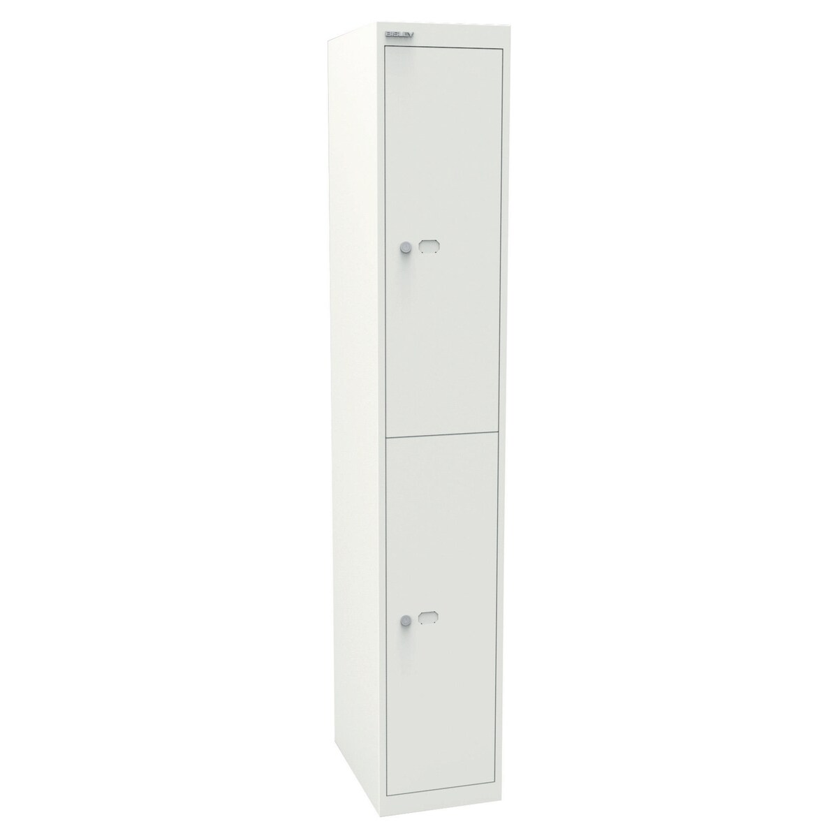 Bisley CLK182 White 2 Compartment Locker - 1802mm x 305mm x 457mm 1